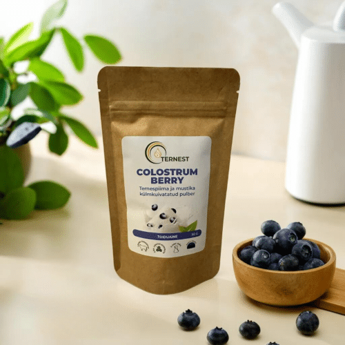 Colostrum Berry ternespiima ja mustika külmkuivatatud pulber 50g
